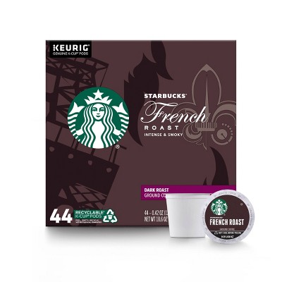 Starbucks Dark Roast K-Cup Coffee Pods — French Roast for Keurig Brewers — 1 box (44 pods)