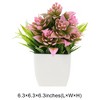 Unique Bargains Artificial Plants Spring Grass with Lotus in Pot Plastic 6.3"x6.3"x6.3" 1 Pc - 3 of 4