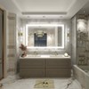 Apmir Super Bright Front & Back LED Lighted Anti-Fog Tempered Glass Bathroom/Vanity Mirror with ETL & 3-Year Warranty - 2 of 4