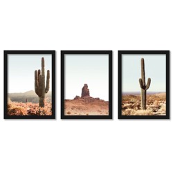 Catherine Mcdonald Cactus Trio Framed Wall Art By Deny Designs : Target
