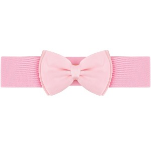 Allegra K Women Elastic Belt Wide Stretchy Cute Bowknot Wedding 2 Pcs - 1 of 4