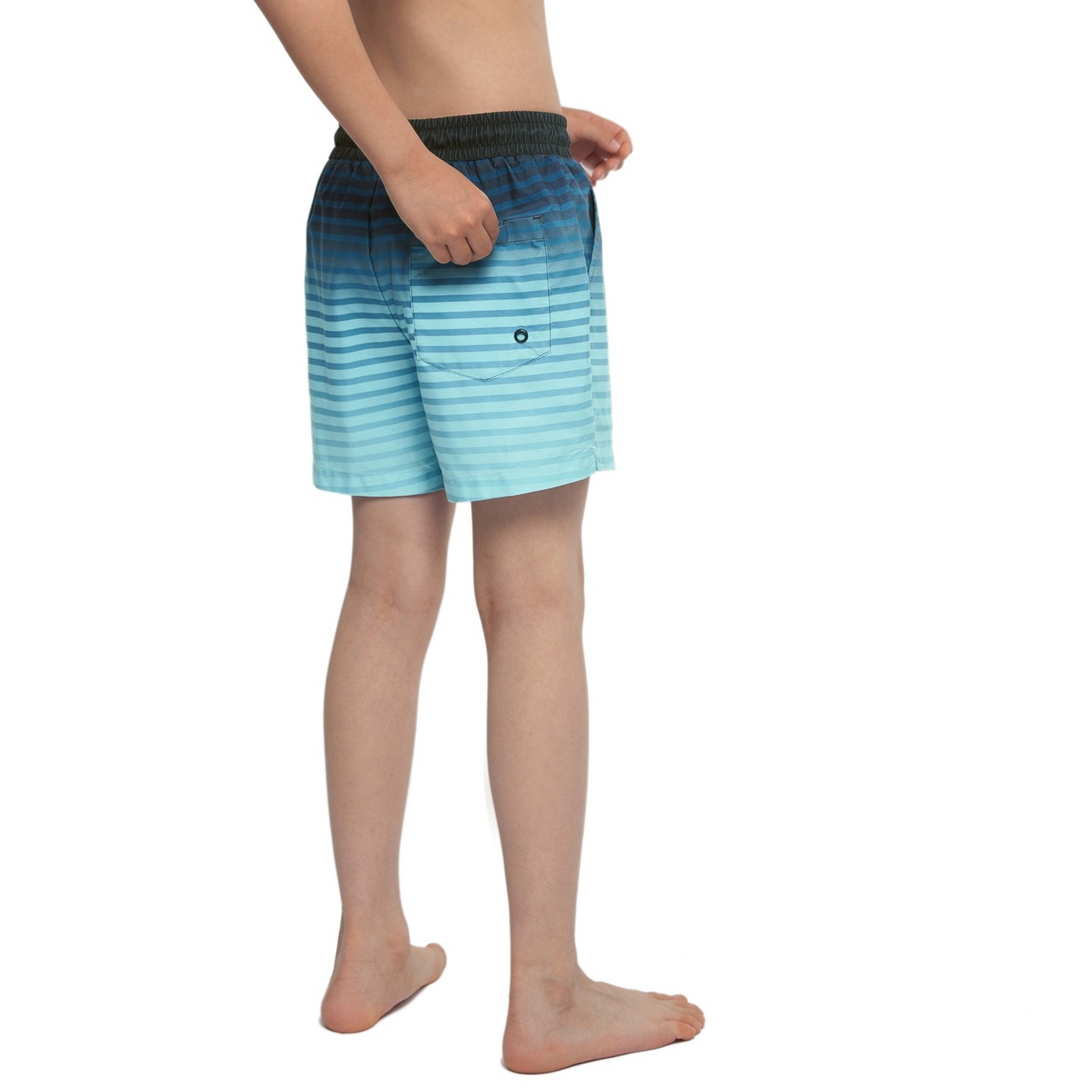Детские шорты Rokka&Rolla Boys' Swim Shorts with Compression Liner-Blue Stripe, цвет: Синий — фото 7