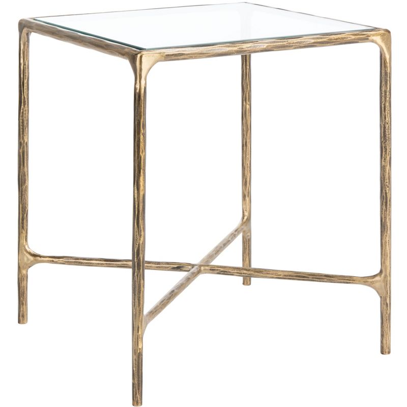 Jessa Forged Metal Square End Table - Brass - Safavieh., 4 of 8