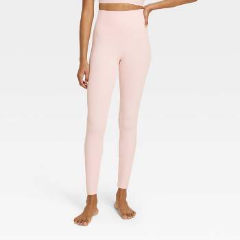 Womens Activewear  GUESS Seamless Ribbed Leggings Souvenir Pink •  Exceptionalmomchild
