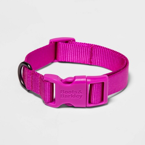 Basic Dog Adjustable Collar With Color Matching Buckle Xs Pink