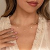 Turandoss 18K Gold Zircon Charm Necklace for Women - Dainty Gold Cubic Zirconia Choker Necklace, Wedding Prom Bridesmaids Jewelry Gifts, 15+2.5In - 2 of 4