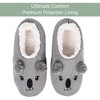 Elanze Designs Koala Grey Women's Animal Cozy Plush Lined Non Slip Fuzzy Slipper - Medium - 2 of 4