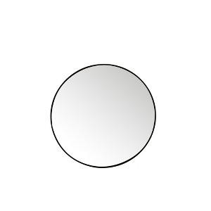 James Martin Vanities Rohe 30" Round Mirror, Matte Black - 1 of 4