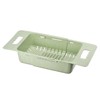 Unique Bargains Extendable Over the Sink Strainer Fruit Vegetable Wash Basket Adjustable Colander for Kitchen Plastic - 3 of 4