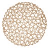 Saro Lifestyle Wire Nest Duo Placemat (Set of 4), 15"x15", Beige - 2 of 4