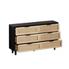 6-Drawer Rattan Dresser for Living Room and Bedroom, Natural - ModernLuxe - image 4 of 4