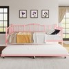 WhizMax Metal Daybed with Trundle Bed, Twin Size Day Bed with Steel Slat Support, Daybed and Roll Out Trundle, Metal Sofa Day Bed - 3 of 4