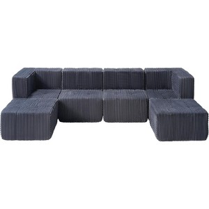 144" Modular Sectional Sofa with Chaise Lounge,U-Shaped 6-Seat Couch - 1 of 4