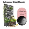 Privacy Screen with Planter Box, 72" H x 47" W Outdoor Privacy Screens and 3-Panels, Garden Decorative Planter Box with Trellis - 4 of 4