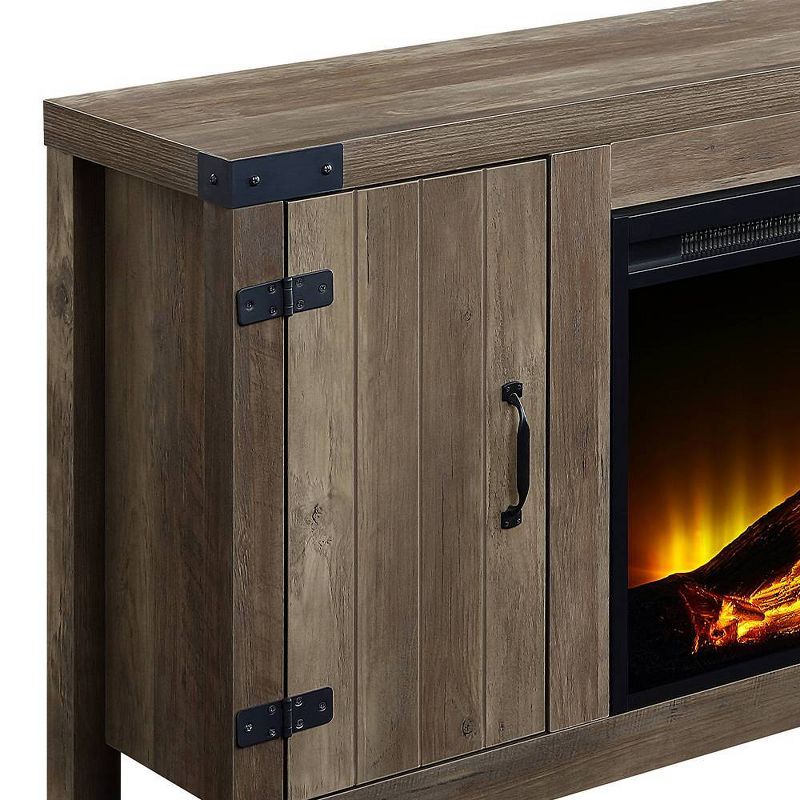 54&#34; Tobias Fireplace Rustic Oak Finish - Acme Furniture, 4 of 7