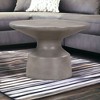 HomeRoots 24" Gray Concrete Round Coffee Table - 2 of 4