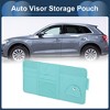 Unique Bargains Car Sun Visor Organizer with Sunglasses Holder for Cards License Pen PU Leather Light Blue - 3 of 4
