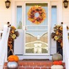 24 Inch Fall Wreath for Front Door, Autumn Artificial Wreath with Pumpkins, Maple Leaves, Berries - image 3 of 4