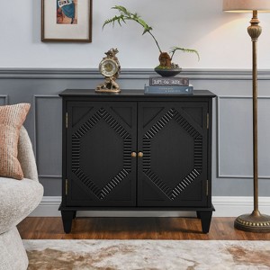 NicBex 65"/34" Fluted Sideboard Buffet with Adjustable Shelves, Console Table for Kitchen/Dining Room/Entryway - 1 of 4