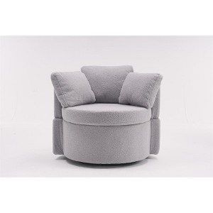 XINGHANZHENXUAN Storage Chair with Back Cushion, 3 Pillows, 360° Rotating Accent Chair for Living Room, Bedroom - 1 of 4
