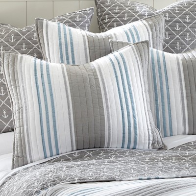 Provincetown Coastal Striped Cotton Standard Sham