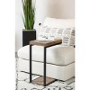 Syemin End Tables C Shaped TV Tray, Small Side Tables, Small Space Couch Table Snack Table, Industrial Side Table, Brown, 11.5"*17.75"*25.5" - 3 of 4