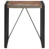 vidaXL Dining Table in Solid Reclaimed Wood - Rustic Industrial Design Square Table for Kitchen/Dining Room - Durable Steel Legged Furniture - 2 of 4