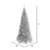 Vickerman Silver Tinsel Fir Slim Artificial Christmas Tree - 2 of 4