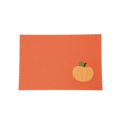 C&F Home Felt Harvest Pumpkin Placemat Set of 6