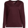 Lands' End Women's Relaxed Supima Cotton Long Sleeve V-Neck T-Shirt - 3 of 3