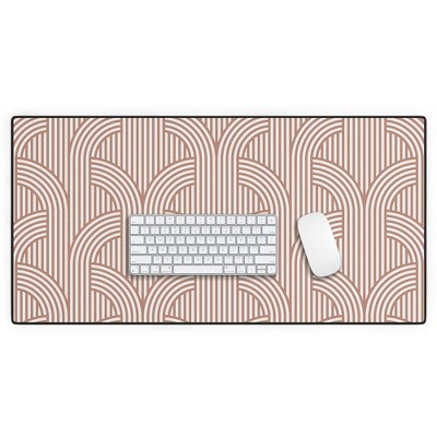Marta Barragan Camarasa Terracotta retro lines Desk Mat - Deny Designs