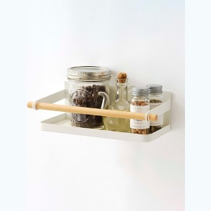 Yamazaki Home - Magnetic Storage Caddy - Steel + Wood - 1 of 4