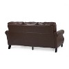 Christopher Knight Home Dowd 3 Seater Faux Leather Sofa with Nailhead Trim - image 4 of 4