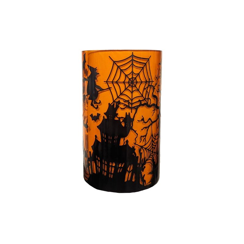 C&F Home 8" Tall x 5" Wide Spooky Night Halloween Glass Container Large, 1 of 4