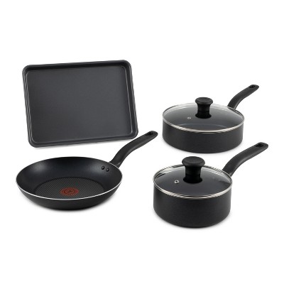 Pots and Pans Sets, Nonstick Cookware Set, Induction Pan Set, Chemical-Free Kitchen Sets, Saucepan, Frying Pan, Saute Pan, Black, 9 Pieces