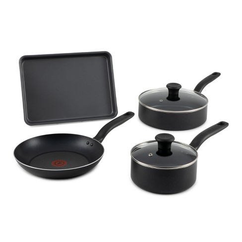 T-fal Cookware Set Nonstick Inside and Out 9 Piece Gray