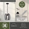 VAXCEL Montclare Black and White Ash Wood Farmhouse Cage Globe Pendant Ceiling Light - 4 of 4