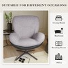 Ridstar Upholstered Modern Metal Chenille & Accent Chair with Leather Fluid 360 Degree Swivel For Reading, Living Room-Light Gray - 4 of 4