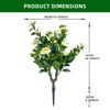 23.6" Artificial Rose Topiary Ball Trees with Ground Spike, UV Resistant Greenery Shrubs with Flowers, Fake Plants with Metal Stakes - 2 of 4