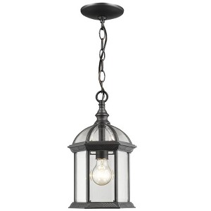 Annex Outdoor Glass Lantern - 8" x 13.75" - Dimmable, Wet Rated, 1 Bulb, Transitional Style - 1 of 4