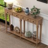 Retro Console Table, with Drawer and Shelves, Versatile Storage Solutions, for Entryway, Living Room and Hallways, Available in Multiple Colors - 3 of 4