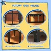 PawHut Cabin-Style Wooden Dog House for Large Dogs, Outdoor & Indoor Pet Shelter with Openable Asphalt Roof and Giant Window, Yellow - Nertpow - 4 of 4