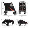 Foldable Pet Stroller for Medium and Large Dogs,Stroller with Shock Absorption,Safety Leash and Storage - LAOTIES - 2 of 4