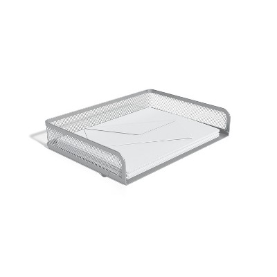 Myofficeinnovations Side Load Stackable Metal Letter Tray Silver