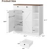 GustoWave Shoe Storage Cabinet with Doors and Drawers, 42'' Tall Shoe Cabinet with 3 Adjustable Shelves, 4-Tier Shoes Rack Organizer Cabinet - 2 of 4