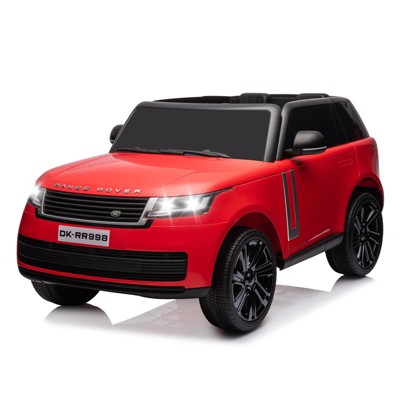 2 Seat Ride On Car with 2 Seat, 24V Kids Electric Vehicle w/Parent Remote, Licensed Land Rover Kids Cars