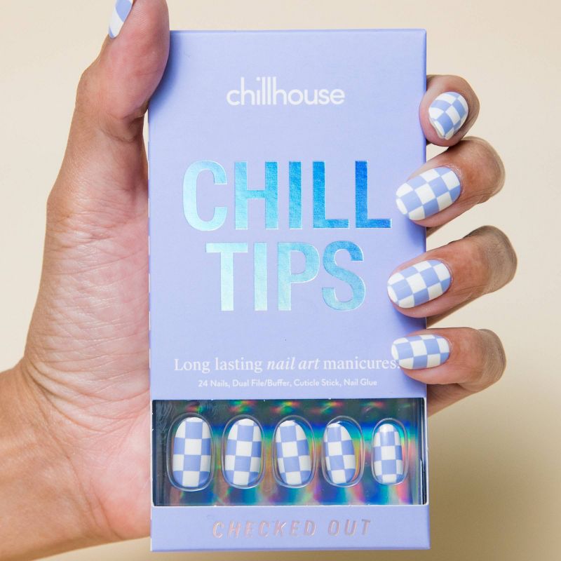 Chillhouse Chill Tips Nail Art Press Ons - Checked Out, 4 of 8
