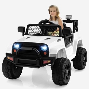 Costway 12V Kids Ride On Car Electric Vehicle Jeep with Parental Remote Music Horn Headlights Slow Start Function - 1 of 4
