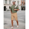 INSPIRE CHIC Men's Retro Distressed Crew Neck Short Sleeve Solid T-Shirts - 2 of 4