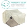 Best Choice Products 7-Seater Conversational Wicker Dining Table, Outdoor Patio Furniture Set w/ Cover - 4 of 4